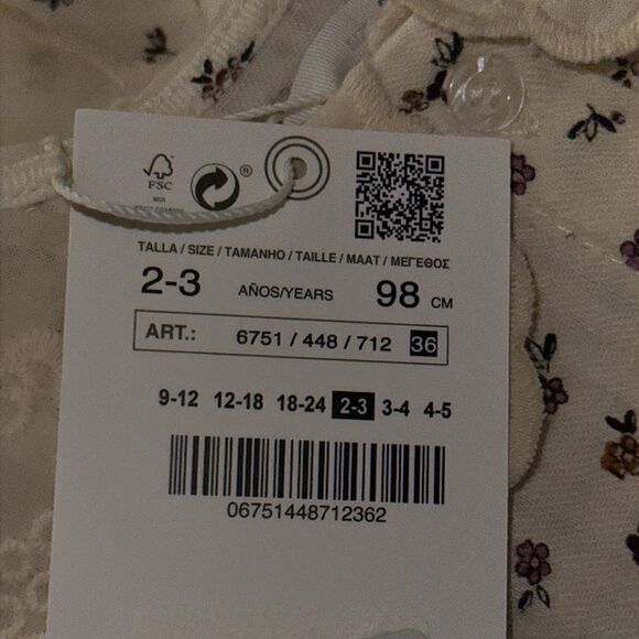 ZARA Kids | Ecru | FLORAL EMBROIDERED SHIRT - Picture 5 of 6